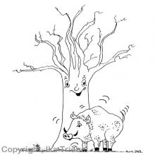 Was macht es einer Eiche, wenn sich das Wildschwein daran scheuert